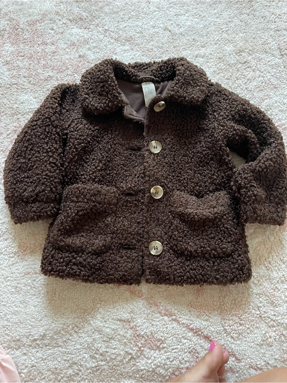 H&M Kids Brown Sherpa Pea Coat